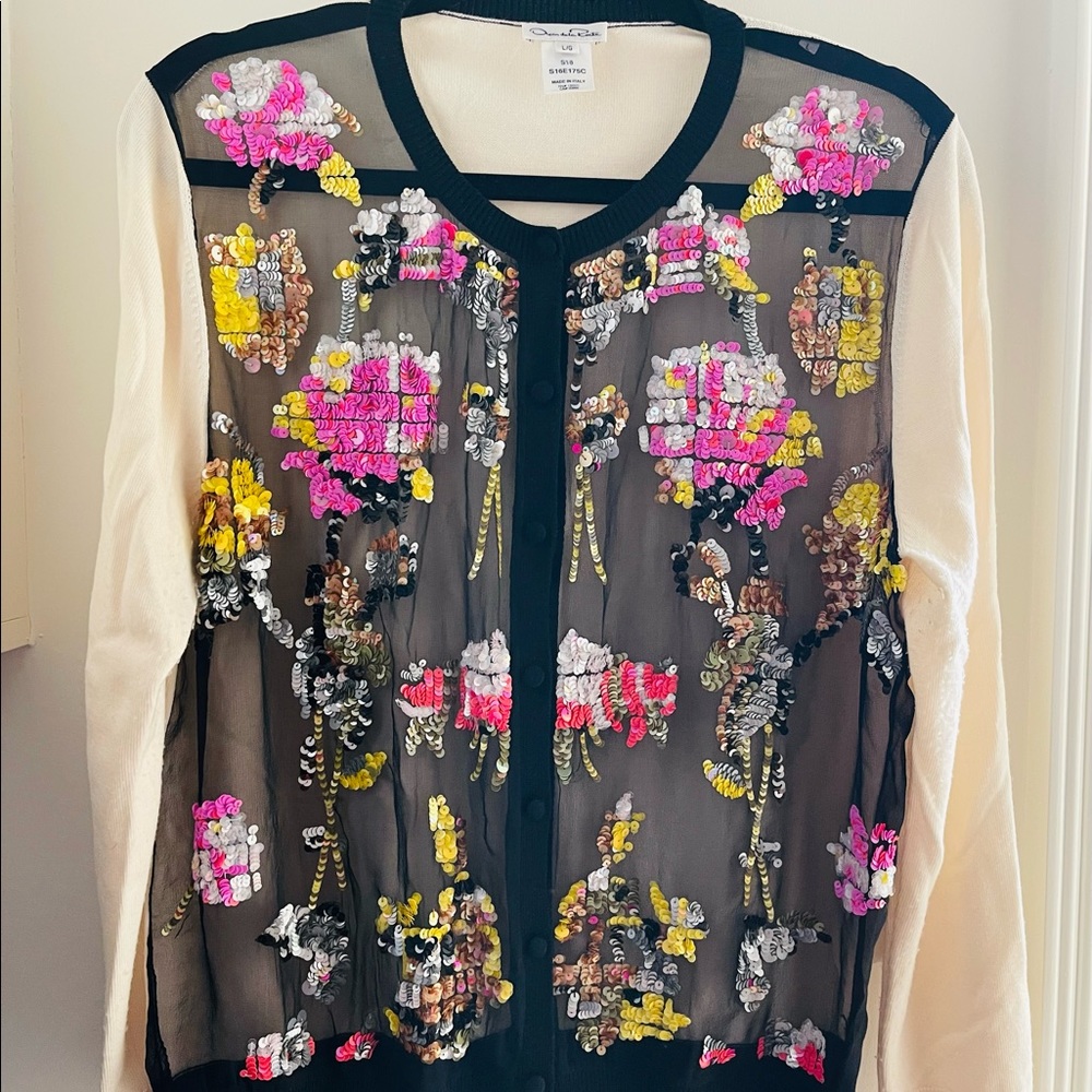 Oscar De La Renta Sequined Cardigan- not to be missed! Gorgeous!